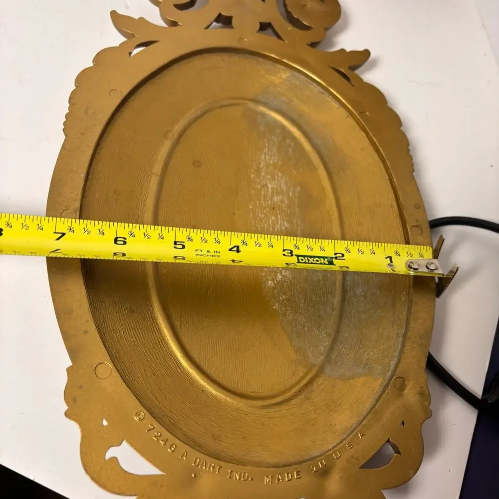 Vintage Dart Industries Gold Greek Goddess Wall Plaques# 7246, 20 inches MCM